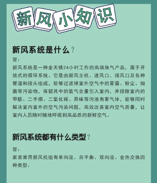 问答篇丨关于新风不得不说的事儿